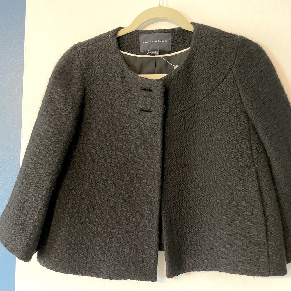 Banana Republic 3/4 sleeve Black Jacket-Size 4